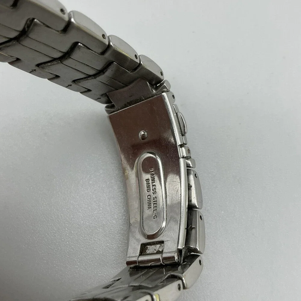 Seiko Perpetual Calendar Mens Watch 38mm Black Two Tone 8F32-0A09 For Parts